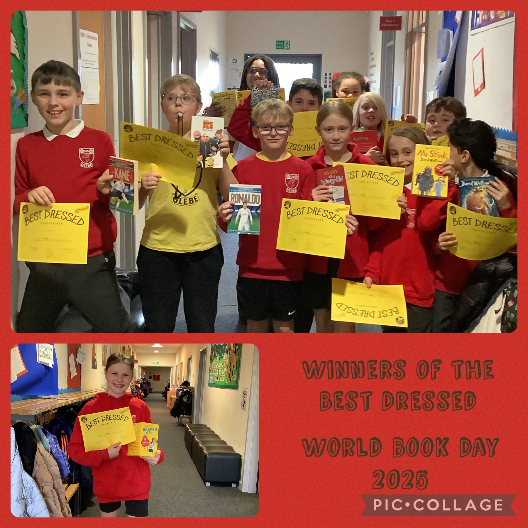 Winners of the best dressed competition from KS2.